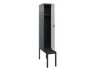 locker met bank,HxBxD 1950x300x815mm,1vak,vak B 300mm,cilinderslot - 1