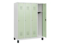 schoollocker,HxBxD 1630x1200x500mm,4vak,vak B 300mm,cil.-slot,voeten