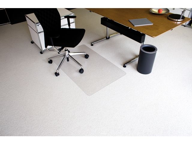 vloermat Kangaro voor tapijt 75x120cm transparant PET 2,1mm/nop | StoelmattenWinkel.nl