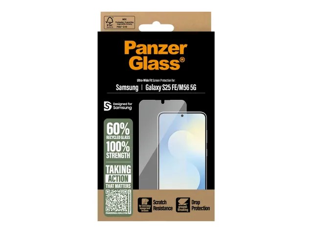 PanzerGlass Screen Protector Samsung Galaxy S25 FE 5G | M56 5G | Ul
