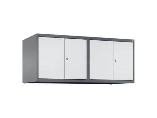 opzetkast,v. locker,4vak.,vak B 300mm,HxBxD 500x1200x500mm,vleugeldeur