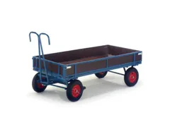 Handtrekwagen 1000kg 1560x760mm Houten Wanden Massief Rubber