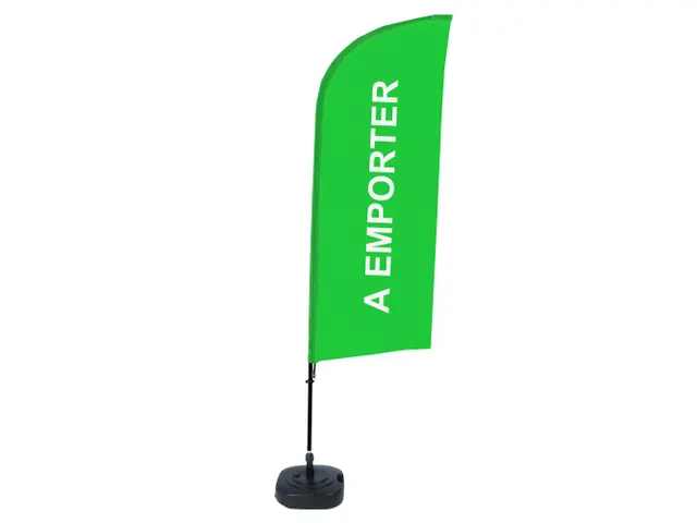 Promotievlag Alu Wind complete set "A EMPORTER" Groen