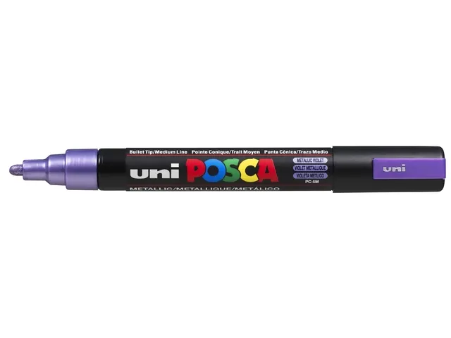Verfstift Posca PC5M Medium Punt 1,8-2,5mm metallic paars