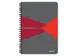 Notitieboek Leitz Office A5 lijn 180pag grijs rood