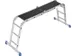 échelle pliante polyvalente,4x3 échelons,lisse L 3,55m,alu