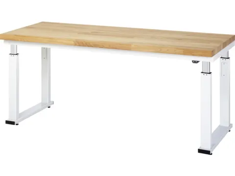 Werkbank elektrisch hoogte verstelbaar 740-1040x2000x700mm beukblad