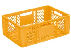 Euronorm Stapelkrat Pe 220x600x400mm 43liter Open Geel