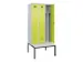 locker met bank,voor scheiding van kleding,HxBxD 2120x900x815mm,3vak