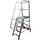 verrijdbare treden-platformladder,eenzijdig,5trede(n),stand H 1,1m