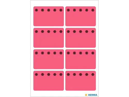 Etiket Herma 3772 26x40mm Diepvries Rood 48 stuks