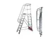 verrijdbare treden-platformladder,eenzijdig,10trede(n),stand H 2,35m