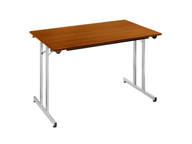 Klaptafel Vrijstaand 120x60 Cm Onderstel Aluminium Kersenhout