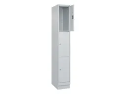 lockerkast,HxBxD 1950x300x500mm,1x3vakken,vak B 300mm,cil.-slot,sokkel