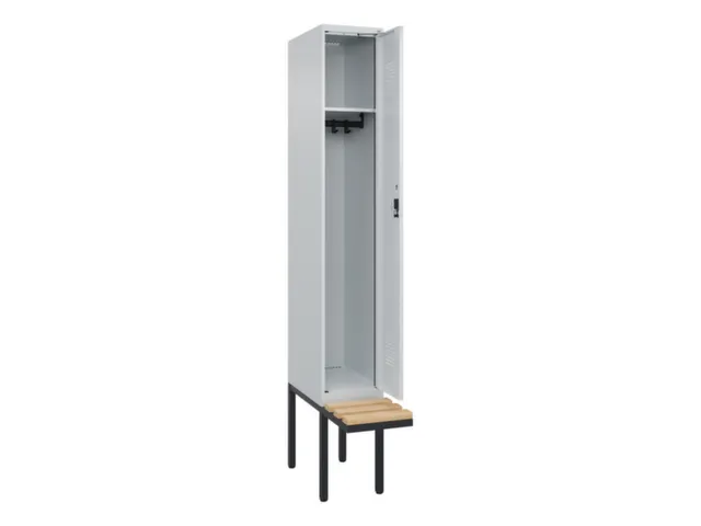 locker met bank,HxBxD 2120x300x815mm,1vak,vak B 300mm,cilinderslot