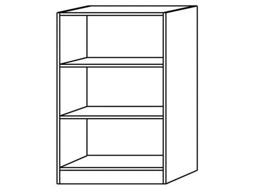kantoorstelling,HxBxD 1270x800x400mm,2xhouten vloer,3ordnerhoogtes