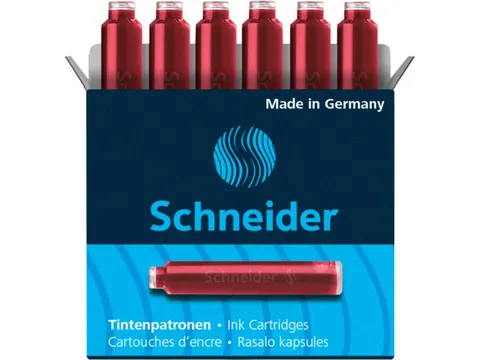 Inktpatroon Schneider Rood 6 stuks