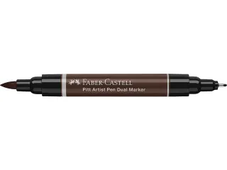 Tekenstift Faber-Castell Pitt Artist Pen duo marker 175 donker sepia - 4