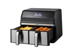Airfryer Inventum 2x4l 1700w zwart rvs