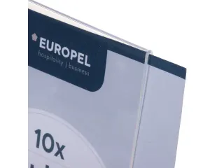 Kaarthouder Budget L-Standaard A6 1,5 Mm Staand Acryl set van 10 stuks - 3