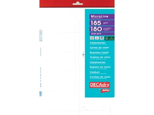 Decadry Visitekaarten MicroLine 85x54 mm