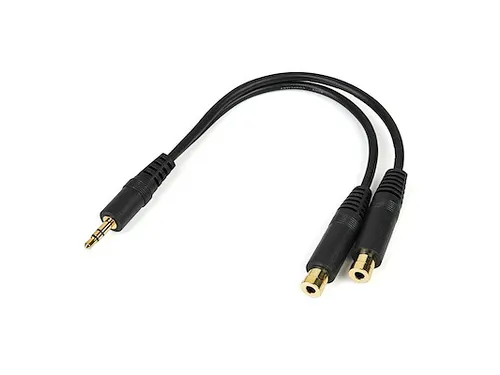 15cm Stereo Splitterkabel Y-adapter 3,5mm M naar 2x 3,5mm F