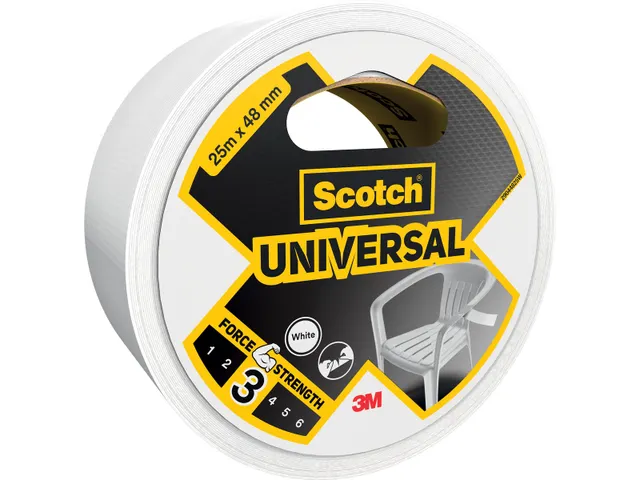 ducttape Universal, ft 48 mm x 25 m, wit