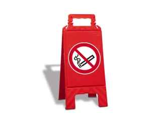 Verbodsbord,Verboden Te Roken,Vloeropsteller,Kunststof,Rood - 1