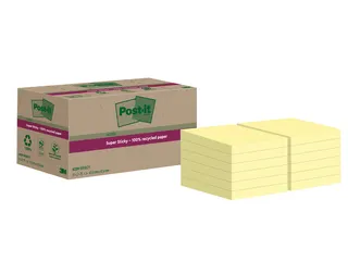 Memoblok Post-it 622 RSS12CY 47,6x47,6mm canary yellow 12 stuks - 1