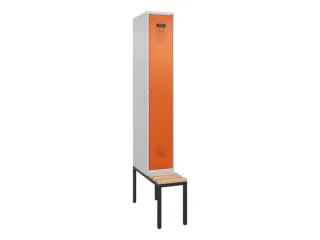 locker met bank,HxBxD 2120x300x815mm,1vak,vak B 300mm,cilinderslot - 2