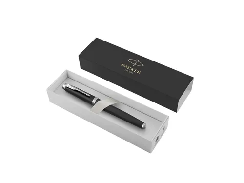 Parker IM Vulpen Matt Black CT Finish Fijn Blauwe inkt
