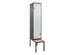 Z-garderobekast,HxBxD 2120x400x815mm,2vak,vak B 400mm,draaigrendel