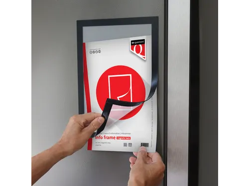 Infokader Quantore magnetisch 5- pack A4 zwart