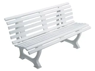 Kunststofbank 800x1500x450mm Zit H 450mm 13 Latten 2 Pootstellen Wit - 2