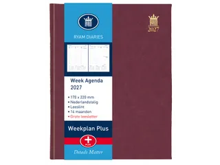 Agenda 2027 Ryam Weekplan Plus Mundior groot letter 7dagen/2pagina's a - 2