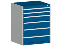 ladekast HxBxD 1000x800x750mm 6laden romp RAL7035 front RAL5010