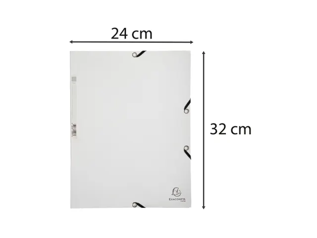 Elastomap 3 kleppen glanskarton 400g/m2 - A4-Wit