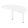aanbouwtafel,i.h.v.,HxBxD 720-840x1600x800mm,halfrond,Bl-wit