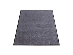 Schoonloopmat Binnen 90x150 Wasbaar Grijs