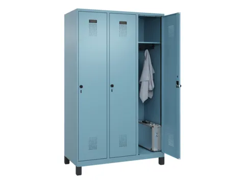 locker,HxBxD 1950x1200x500mm,3vak,vak B 400mm,draaigrendel,voeten