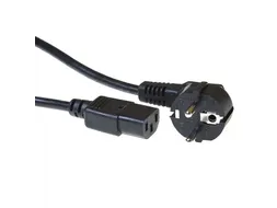 Kabel ACT Netsnoer CEE 7/7 male - C13 zwart 2.5 meter