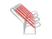 OUTLET Support vélo 930x2100x820mm 6 emplacements de réglage