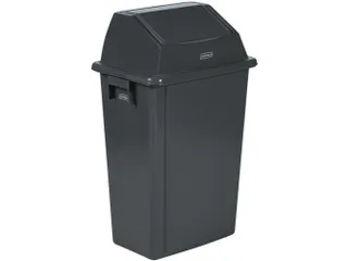 afvalbak,60l,HxBxD 735x460x333mm,wandmontage,romp PP grijs - 1
