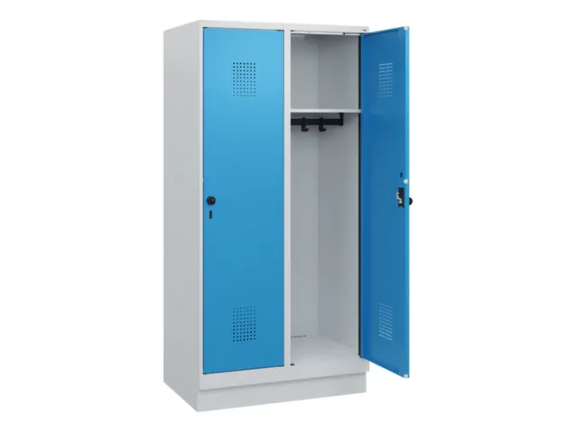 schoollocker,HxBxD 1630x800x500mm,2vak,vak B 400mm,draaigrendel,sokkel