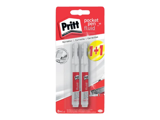 Correctiepen Pritt Fluid 8ml 2 stuks op blister