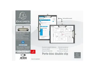 Klemplaat dubbel papier uit 4 zwart - 5