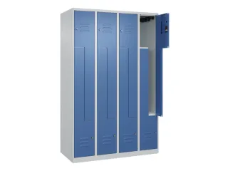 Z-garderobekast,HxBxD 1850x1200x500mm,vak B 150/300mm,cil.-slot - 2