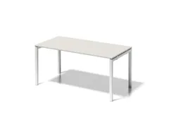 bureau HxBxD 740x1600x800mm blad grijswit 4-voeten verkeerswit