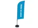 Promotievlag Alu Wind complete set "Sign in Here" Blauw ECO print