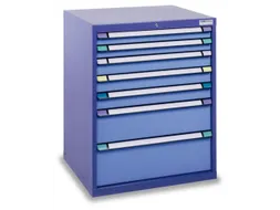 ladekast HxBxD 800x605x695mm 7laden slot RAL7035 front RAL7035